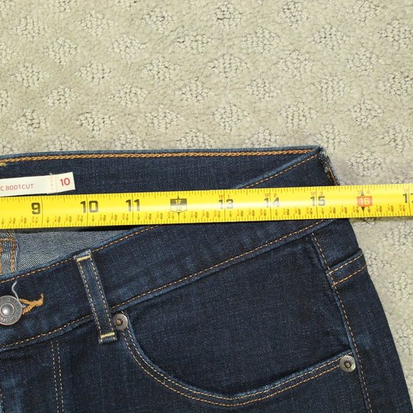 Levi Strauss Signature Jeans Women's 10 / 30x30 Bootcut Dark Blue Stretch Denim - Picture 6 of 6